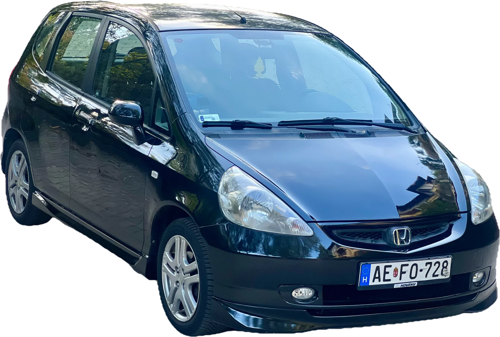 A fekete Honda Jazz