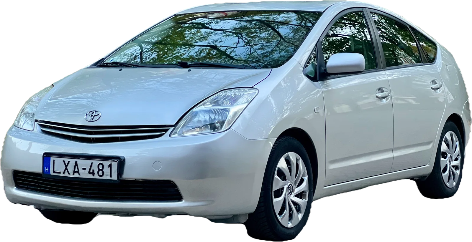 Az ezüst Toyota Prius hibrid